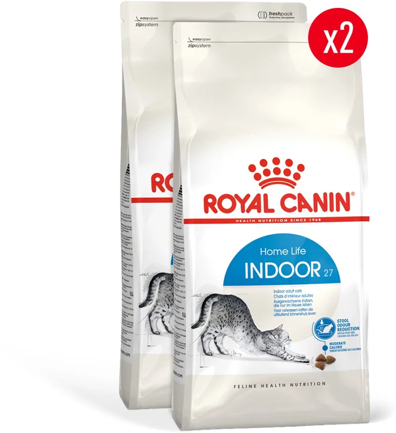 Indoor 27 - Kattenvoer - 2 x 4kg - Voor de volwassen binnenkat von Royal Canin – Produktfoto