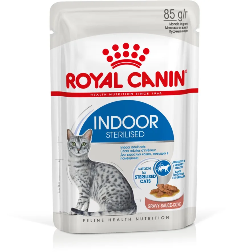 Indoor Gravy Kattenvoer Nat - 48 x 85 gr by Royal Canin – product photo