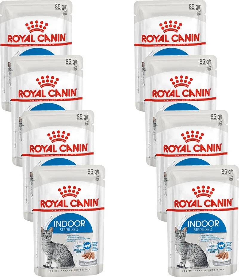 Indoor In Gravy - Kattenvoer - 8 x 12x85 g Bonuspack de Royal Canin – photo produit