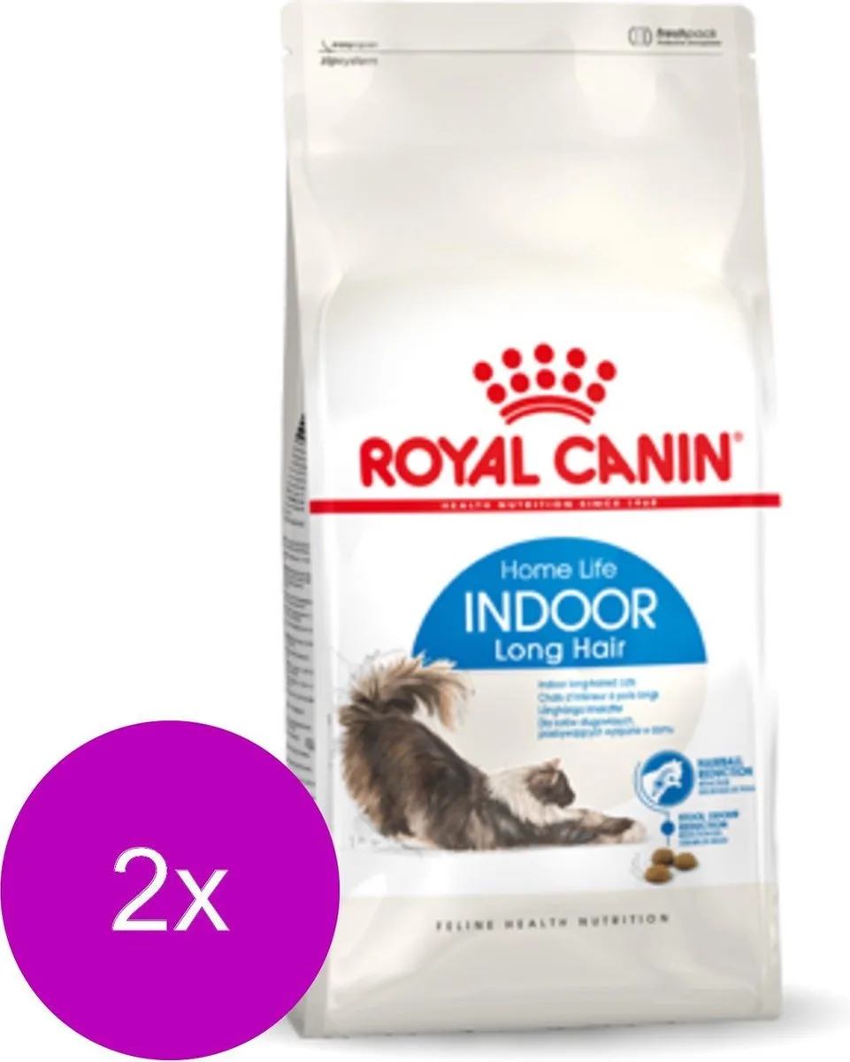 Indoor Long Hair - Kattenvoer - 2 x 10 kg de Royal Canin – photo produit