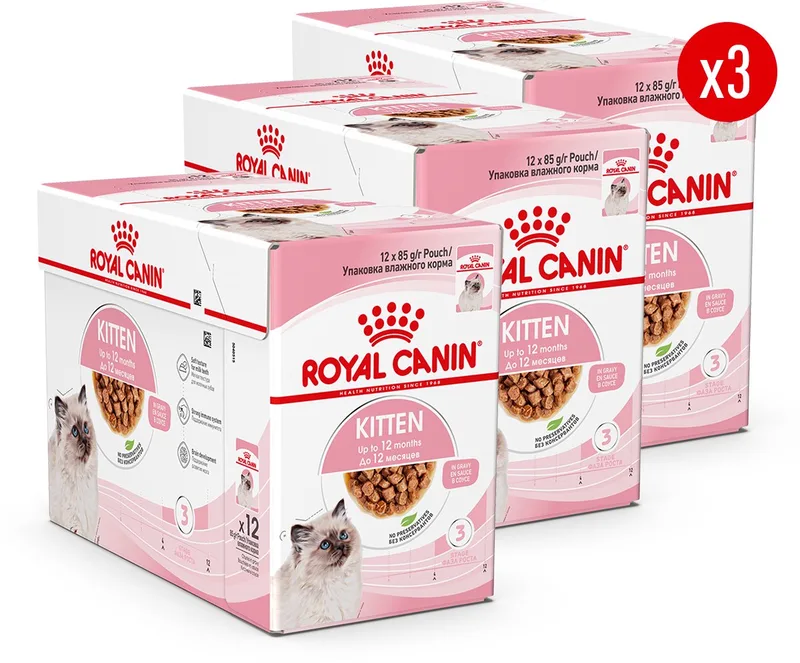 Kitten in Saus - Kattenvoer - 36x85g - Natvoer voor kittens de Royal Canin – photo produit