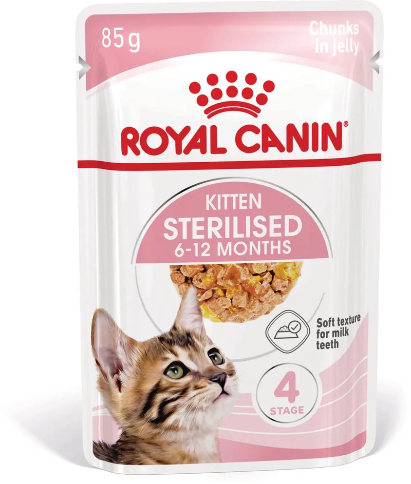 Kitten Sterilised in Gelei - Kattenvoer - 12x85g - Natte voeding von Royal Canin – Produktfoto