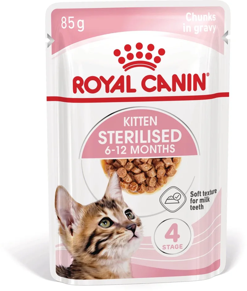 Kitten Sterilised in Saus - Kattenvoer - 12x85g - Natte voeding de Royal Canin – photo produit 1 sur 2