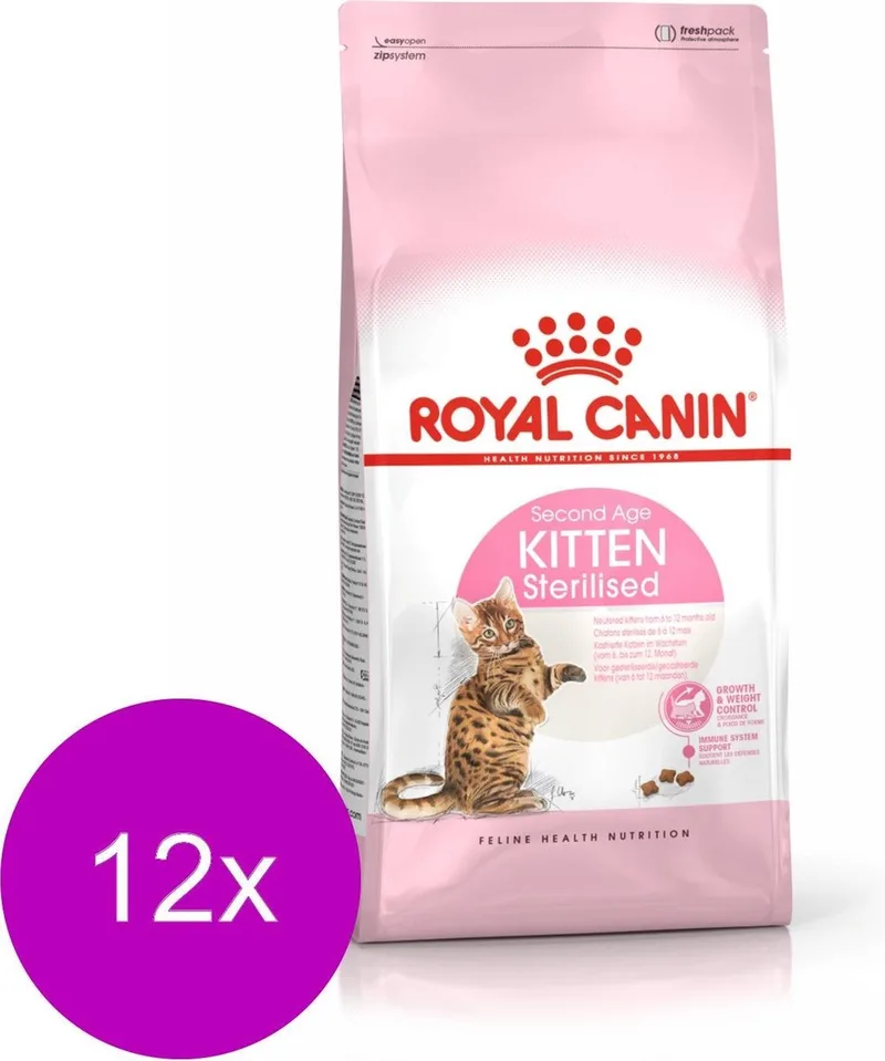 Kitten Sterilised - Kitten-Kattenvoer - 12 x 400 g de Royal Canin – photo produit
