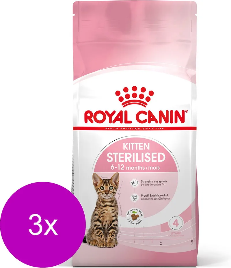 Kitten Sterilised - Kitten-Kattenvoer - 3 x 2 kg by Royal Canin – product photo
