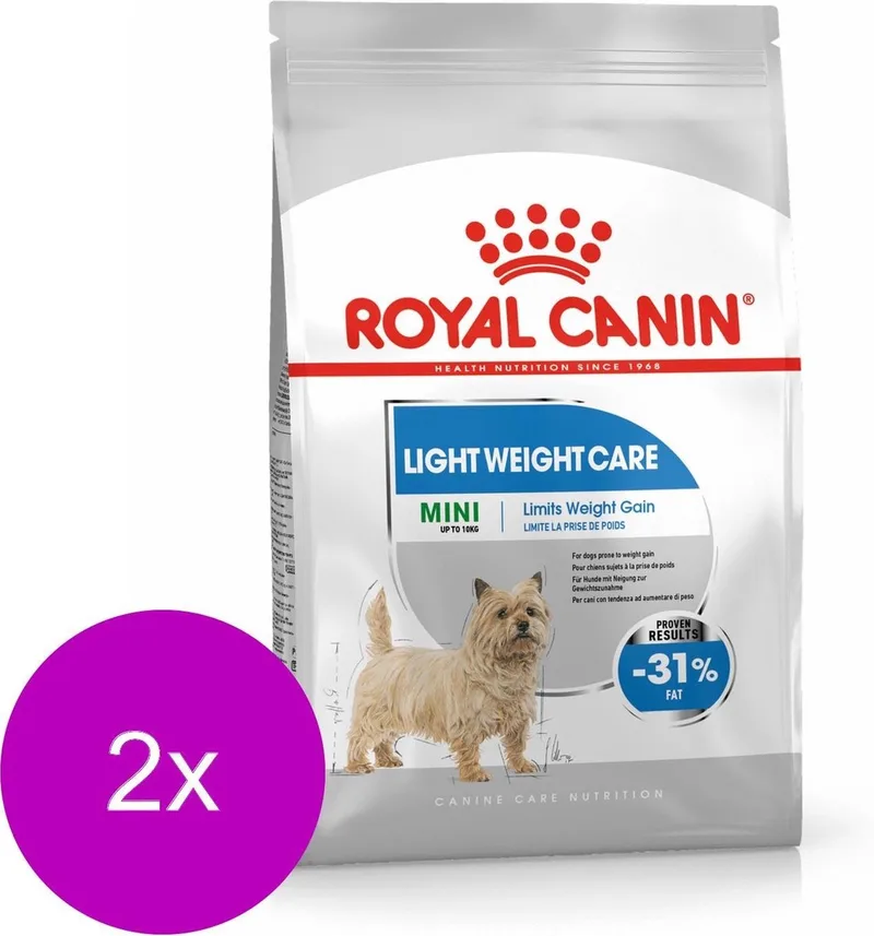 Light Weight Care Mini - Hondenvoer - 2 x 8 kg van Royal Canin – productfoto