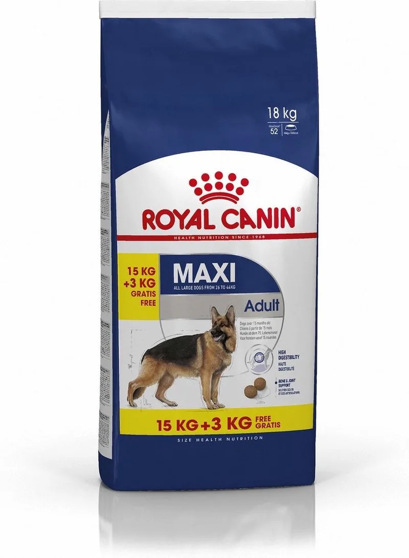 Maxi Adult - Hondenbrokken - 15 KG + 3 KG Gratis von Royal Canin – Produktfoto