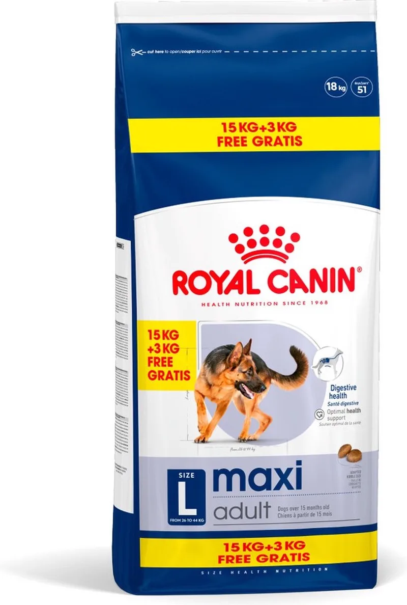 Maxi Adult - Hondenvoer - 18 kg Bonusbag de Royal Canin – photo produit