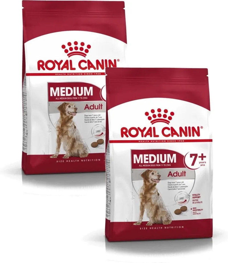 Medium Adult 7+ - Hondenvoer - 2 x 10 kg de Royal Canin – photo produit