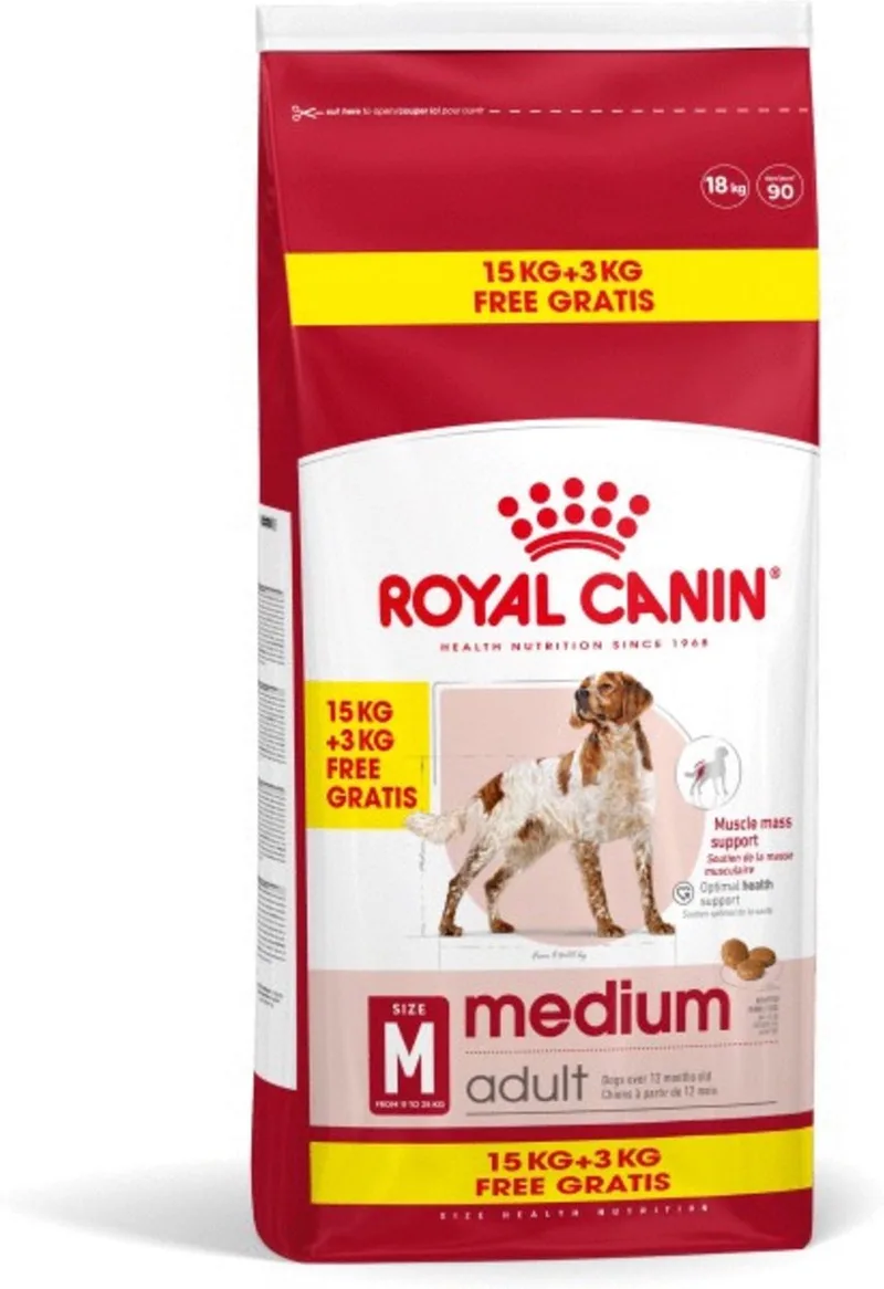 Medium Adult - Hondenvoer - 18 kg Bonusbag by Royal Canin – product photo