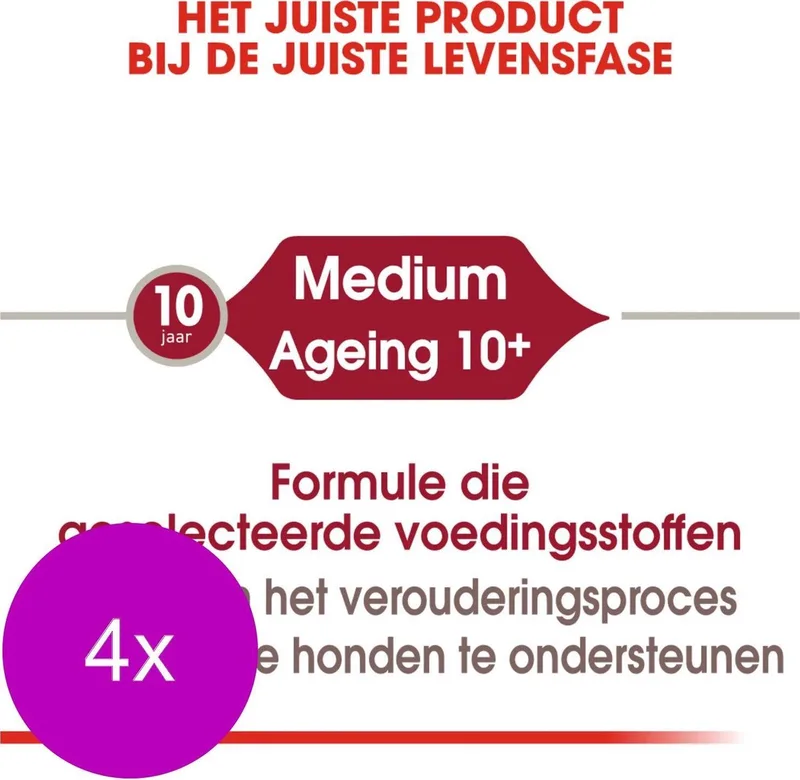 Medium Ageing 10+ Hondenvoer Nat - 40 x 140 gr by Royal Canin – product photo