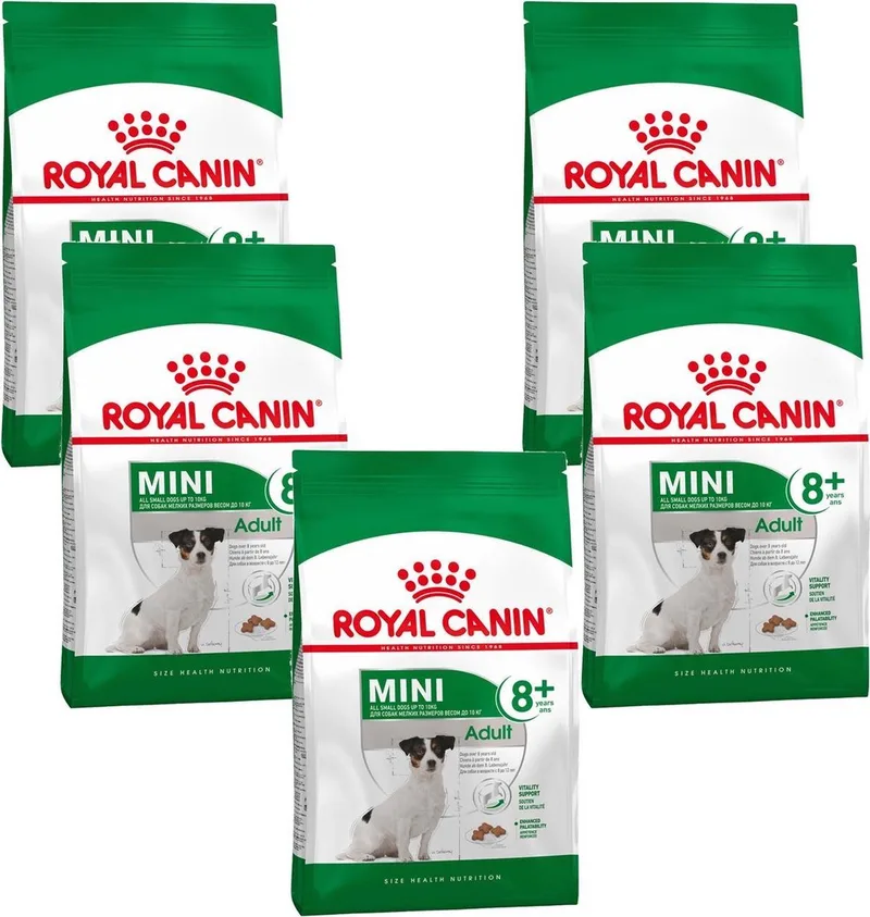 Mini Adult 8+ - Hondenvoer - 5 x 800 g de Royal Canin – photo produit