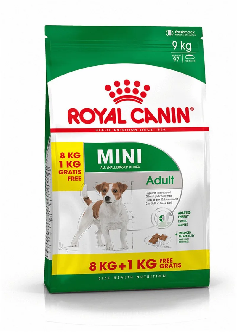 Mini Adult - Hondenvoer - 8kg + 1kg - Volwassen kleine honden von Royal Canin – Produktfoto