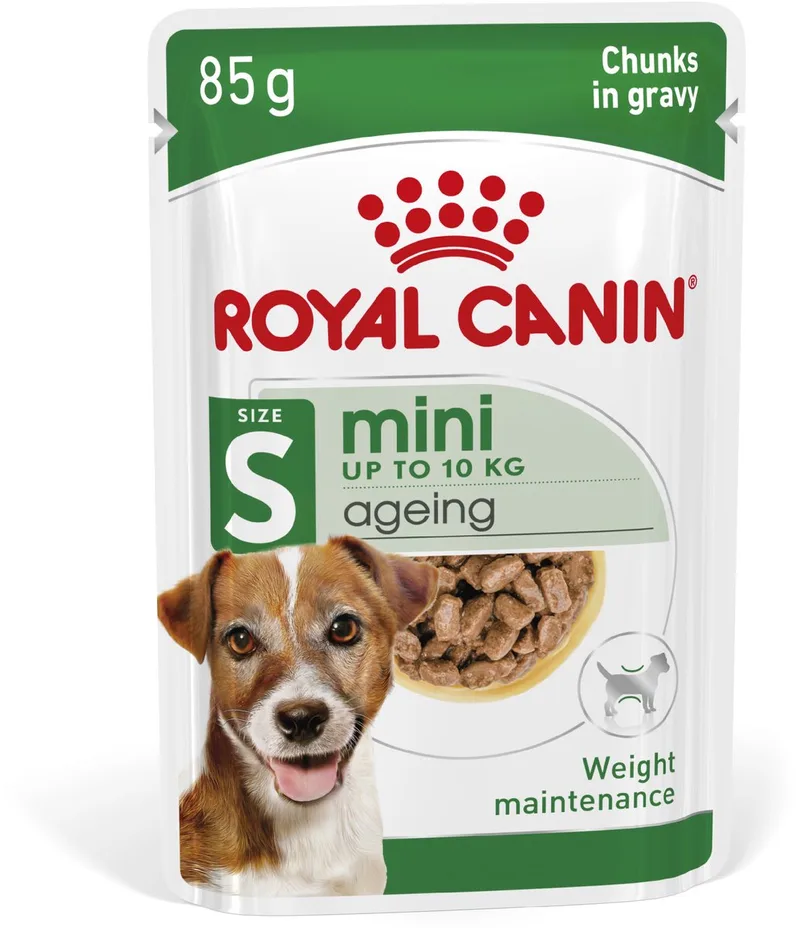 Mini Ageing 12+ Natvoer - 12x85 g - Hondenvoer von Royal Canin – Produktfoto