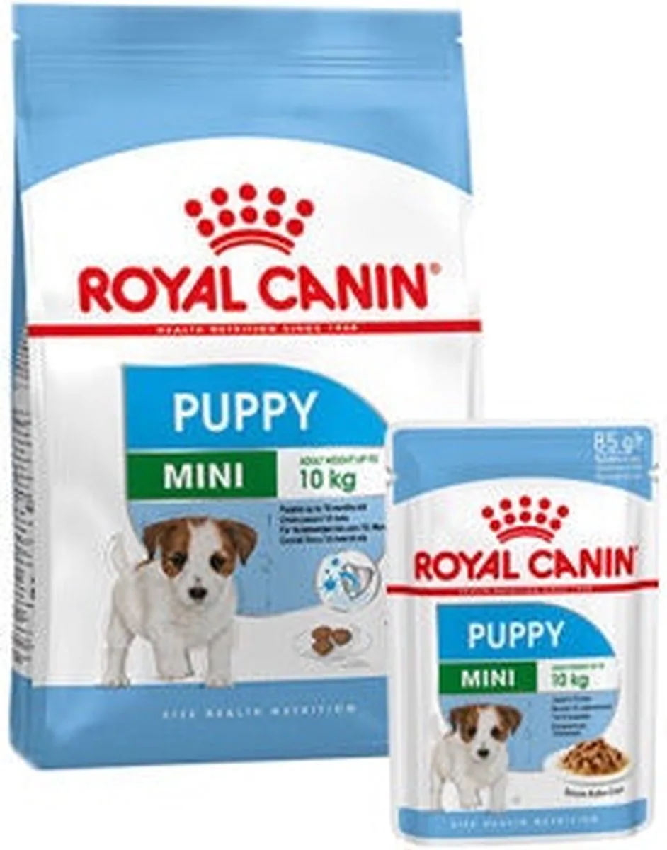 Mini Puppy Combi Bundel - 4 kg + 12 x 85 g van Royal Canin – productfoto