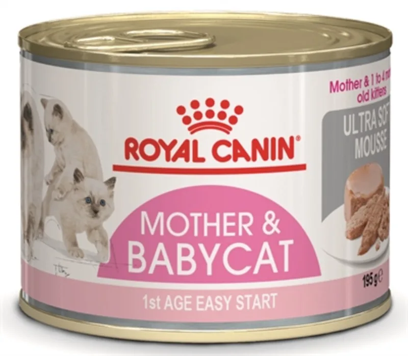 Mother & Babycat Mousse - Kattenvoer - 12x195g by Royal Canin – product photo