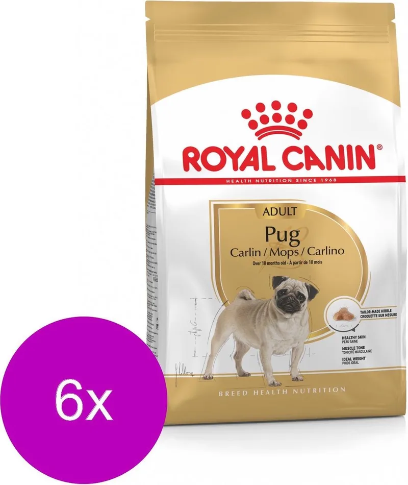 Pug (Mopshond) Adult - Hondenvoer - 6 x 1.5 kg de Royal Canin – photo produit