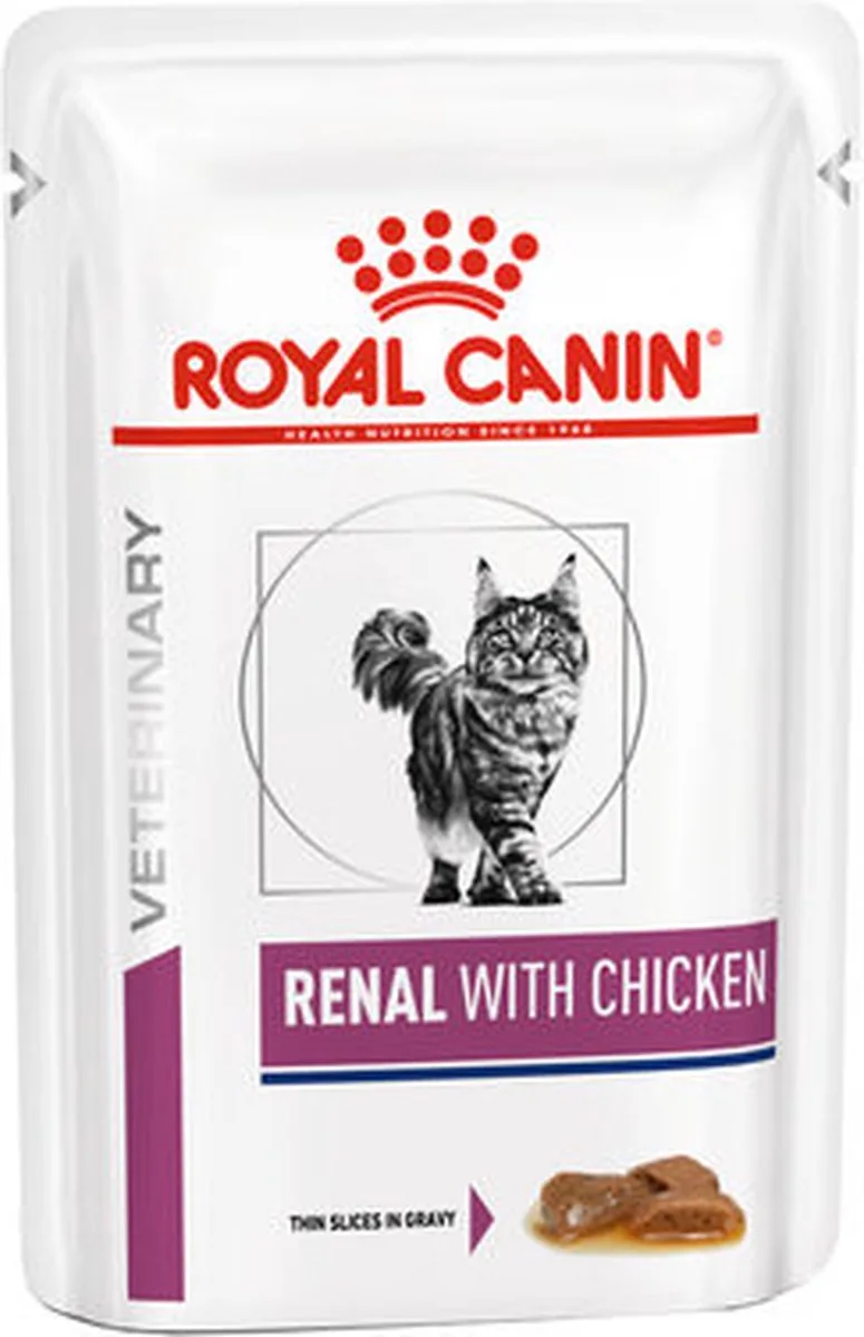 Renal Kat - zakjes 24 x 85 g kip van Royal Canin – productfoto