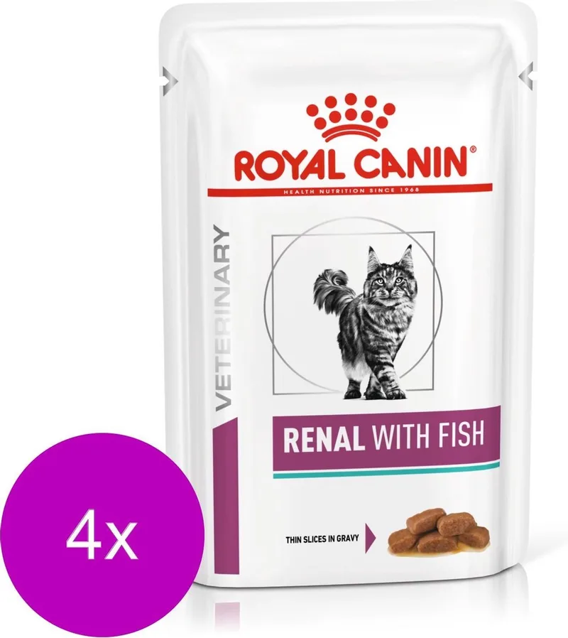 Renal Tuna Wet - Kattenvoer - 4 x 12x85 g de Royal Canin – photo produit