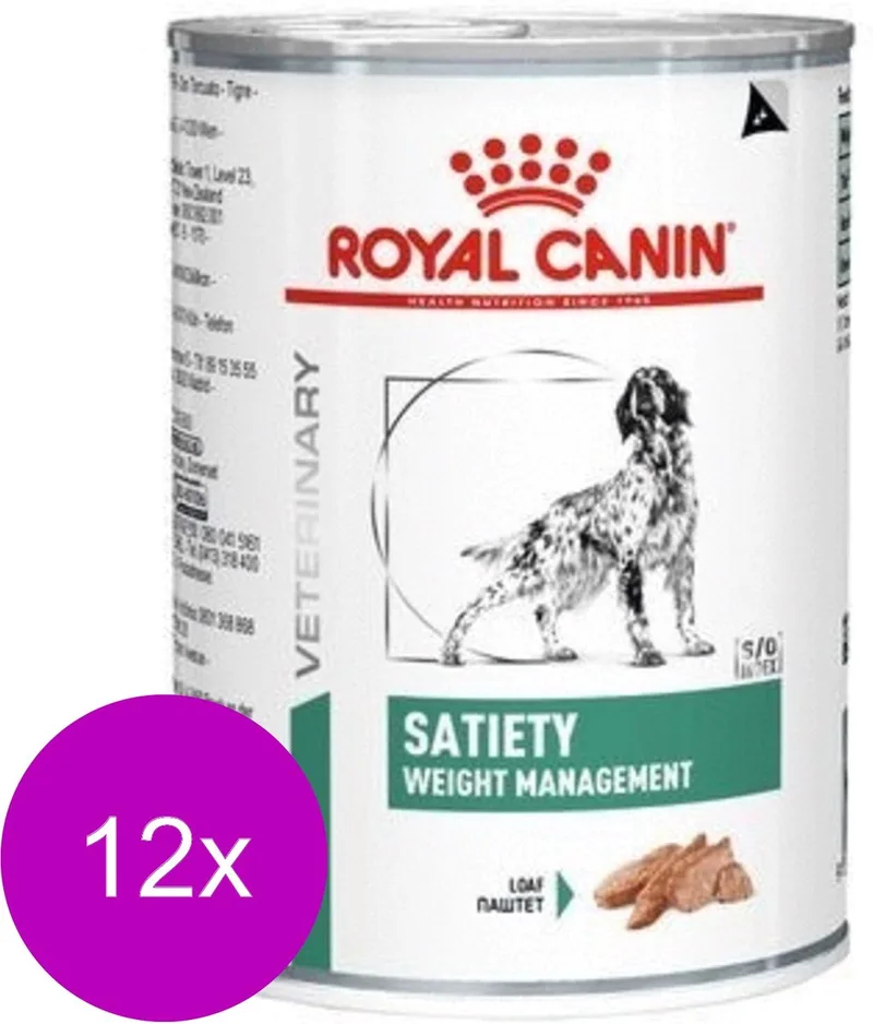 Satiety - Hondenvoer - 12 x 410 g de Royal Canin – photo produit