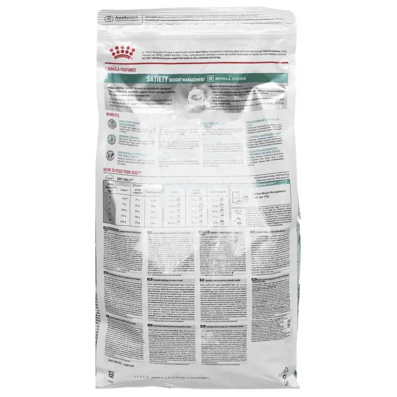 Satiety Weight Management Small Dog - 3 kg - Hondenvoer de Royal Canin – photo produit 2 sur 3