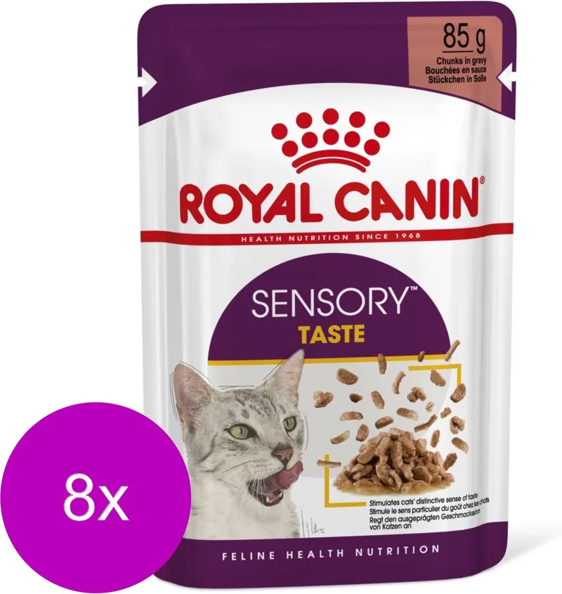 Sensory Multipack Taste - In Gravy - Kattenvoer - 8 x 12x85 g by Royal Canin – product photo