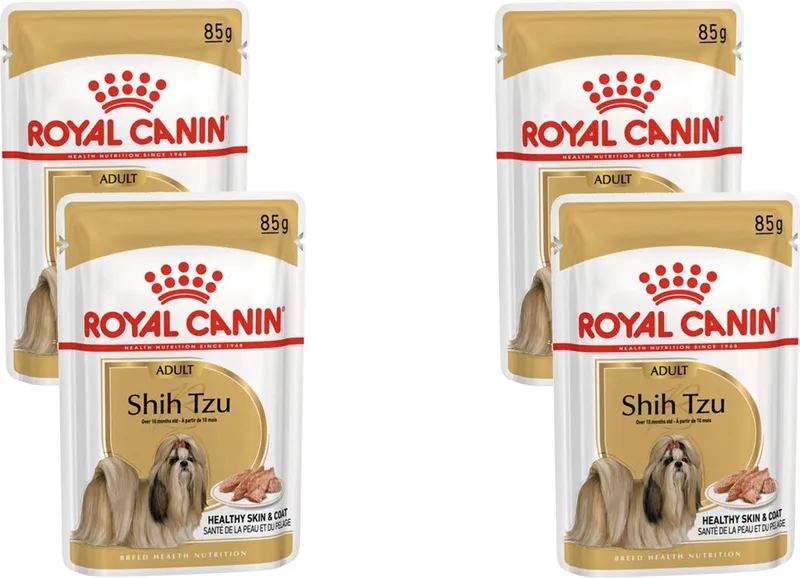 Shih Tzu Adult Natvoer - Hondenvoer - 4 x 12x85 g von Royal Canin – Produktfoto