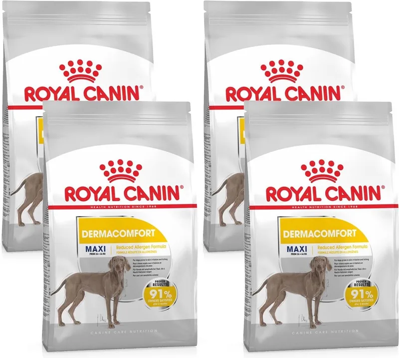 Shn Maxi Dermacomfort - Hondenvoer - 4 x 3 kg by Royal Canin – product photo