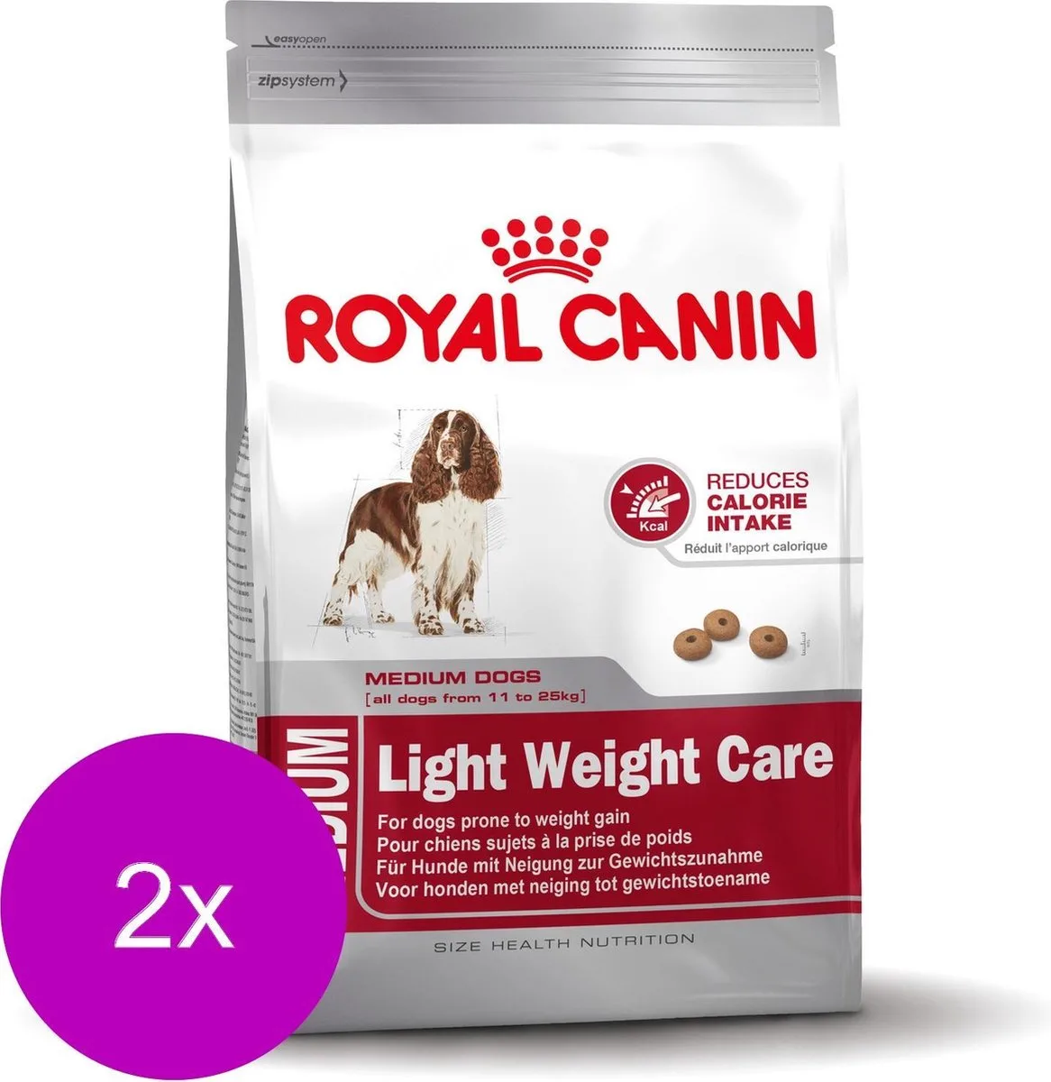 Shn Medium Light Weight Care - Hondenvoer - 2 x 13 kg från Royal Canin – produktbild