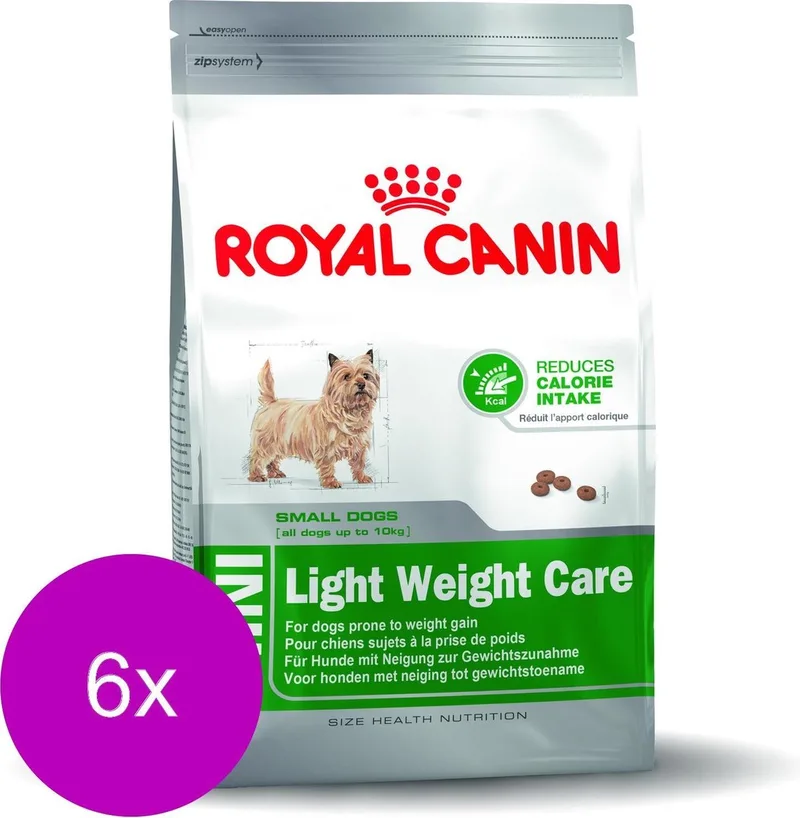 Shn Mini Light Weight Care - Hondenvoer - 6 x 2 kg by Royal Canin – product photo
