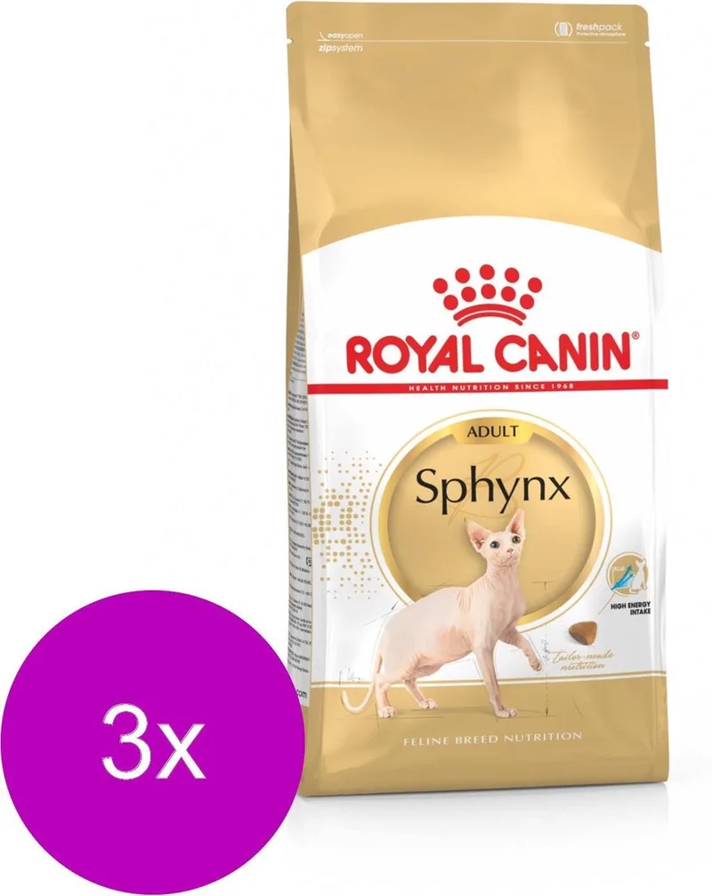 Sphynx Adult - Kattenvoer - 3 x 2 kg fra Royal Canin – produktbillede
