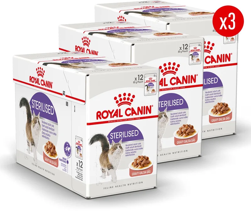 Sterilised in Gravy - 36 x 85 g - Katten Natvoer - Voordeelverpakking von Royal Canin – Produktfoto
