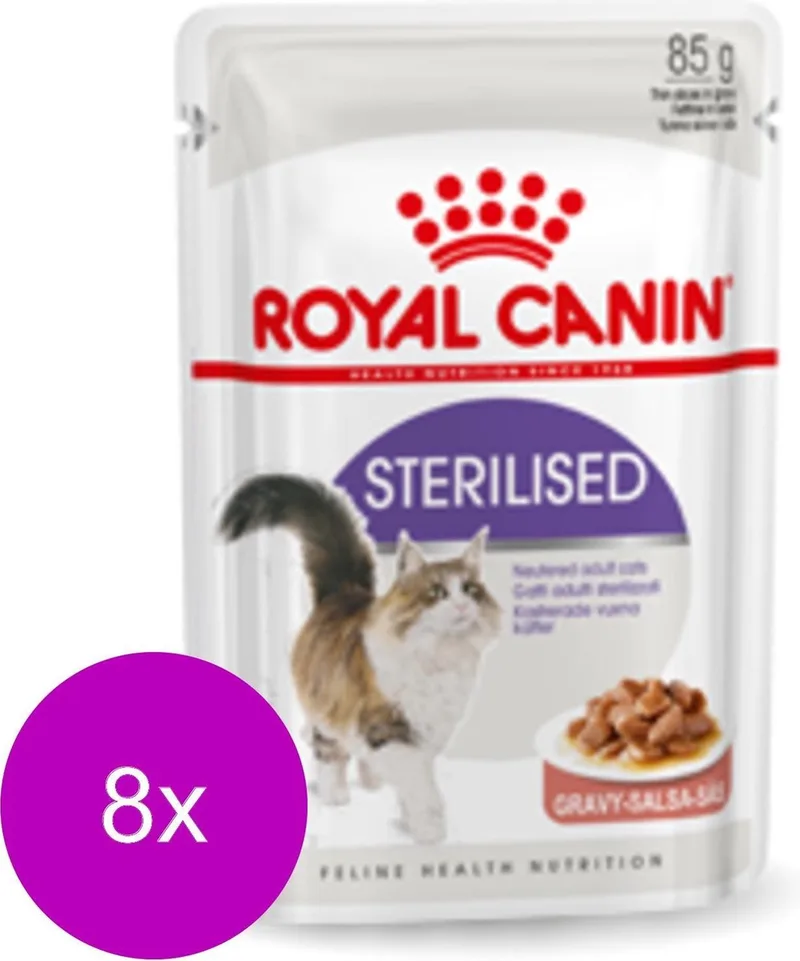 Sterilised - In Gravy - Kattenvoer - 8 x 12x85 g Bonuspack de Royal Canin – photo produit