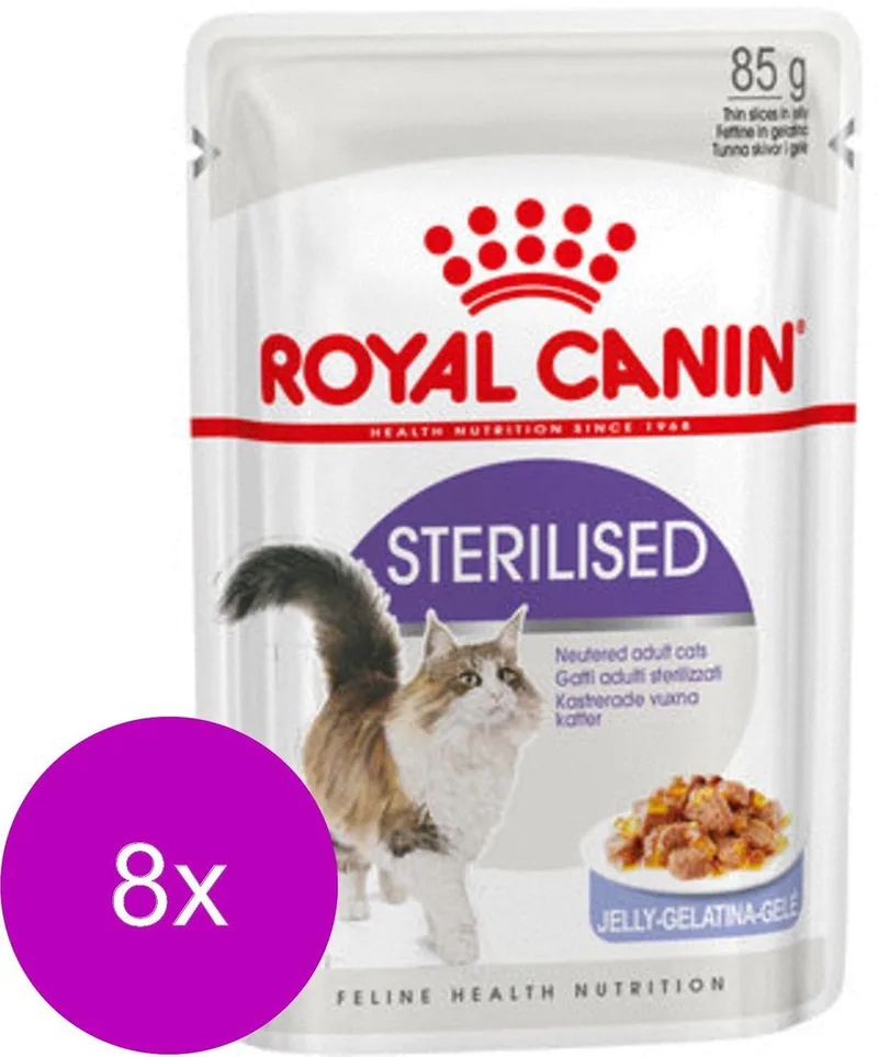Sterilised In Jelly - Kattenvoer - 8 x 12x85 g de Royal Canin – photo produit