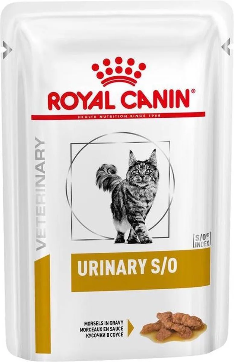 Urinary kat zakjes morsels gravy (Vleesstukjes) - 4 x 12 x 85 g van Royal Canin – productfoto