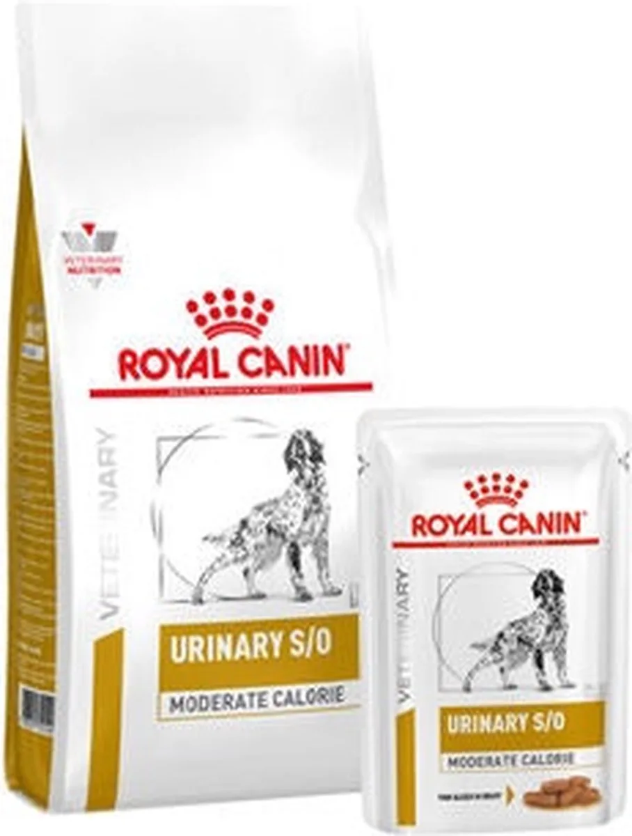 Urinary S/O Moderate Calorie Hond Combi - 1,5 kg + 12 x 100 g by Royal Canin – product photo