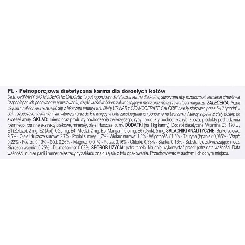 Urinary S/O Moderate Calorie Morsels Gravy Wet - Kattenvoer - 12x85 g by Royal Canin – product photo 5 of 5