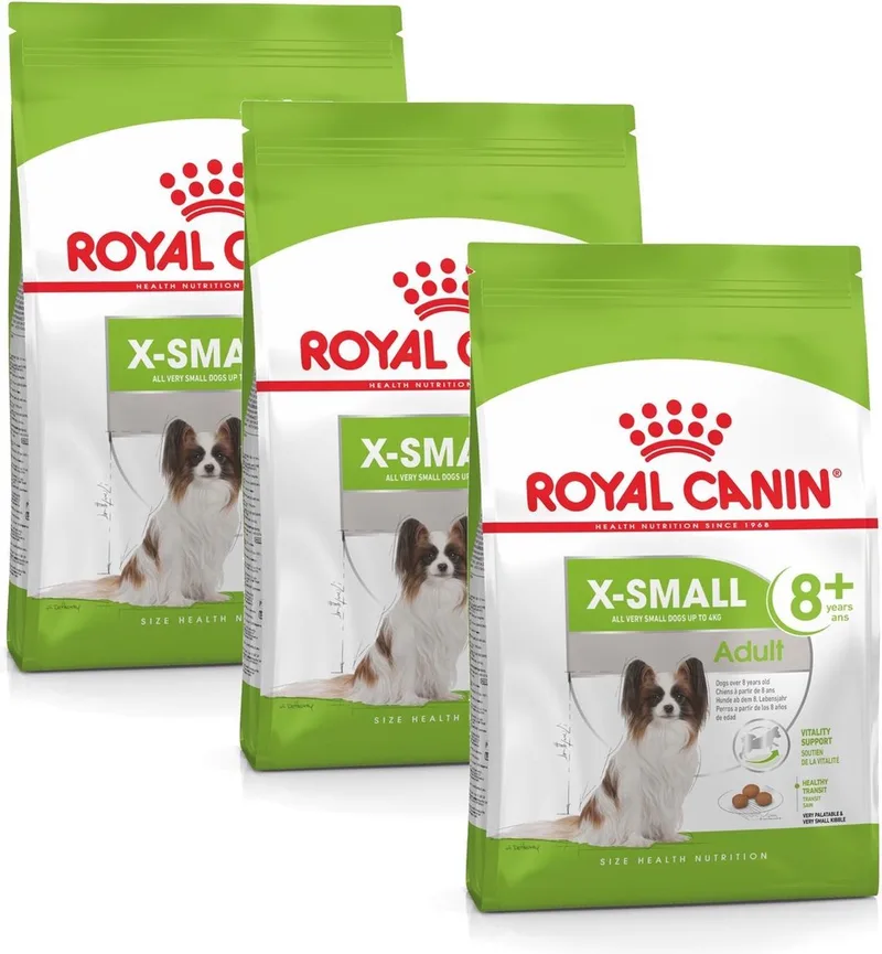 X-Small Adult 8+ - Hondenvoer - 3 x 1.5 kg de Royal Canin – photo produit