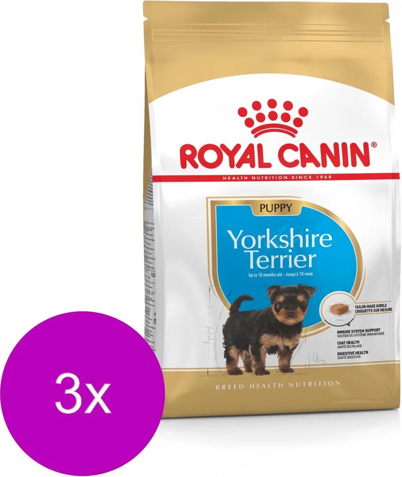 Yorkshire Terrier - Puppy-Hondenvoer - 3 x 1.5 kg de Royal Canin – photo produit