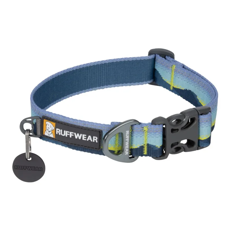 Hundehalsband Crag™ blau/ türkis/ gelb S från Ruffwear i Blå, Turkos, Gul, Regular – produktbild