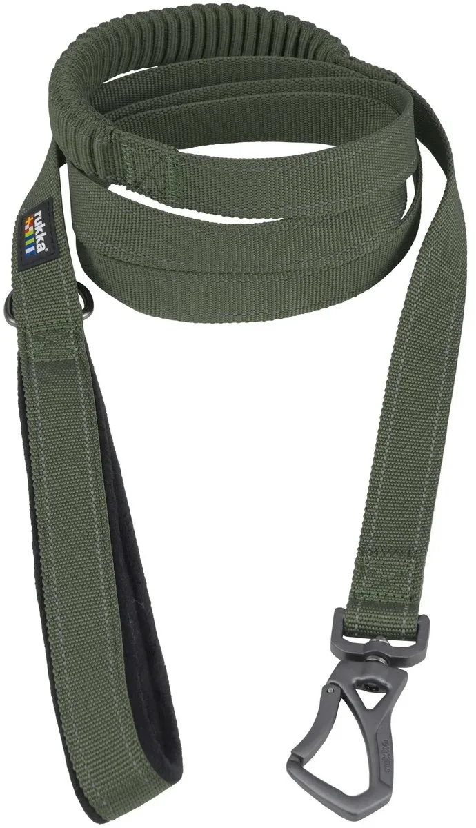 Bliss x Antishock Hondenriem - Schokabsorberend - Reflecterend - Geschikt voor Rukka Bliss X Trek Tuig by Rukka Pets in Green – product photo