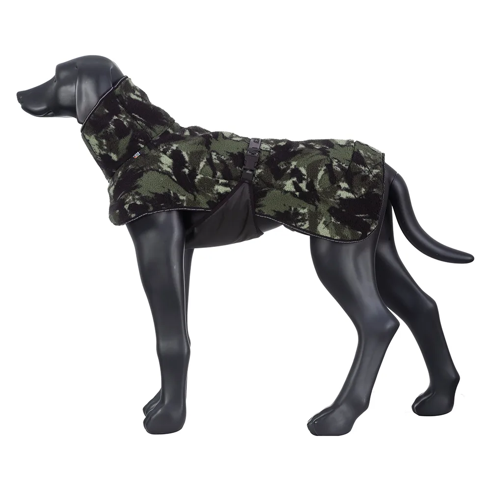 Rukka® Comfy Pile jas, camouflage - ca. 61 cm Ruglengte ( Maat 60) van Rukka Pets – productfoto