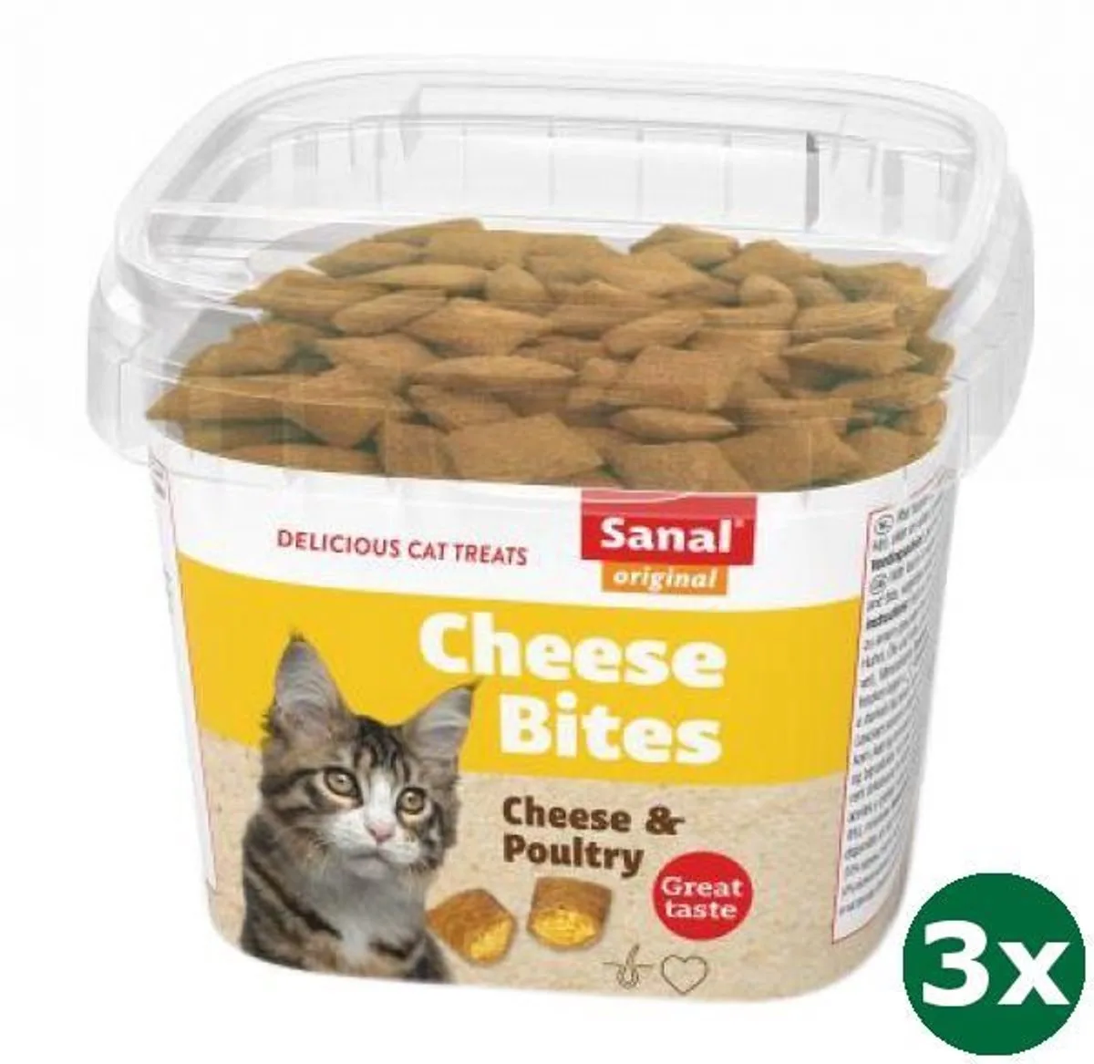 cat cheese bites cup 3x 75 gr de Sanal – photo produit