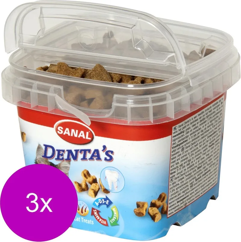 Denta's - Kattensnack - 3 x 75 g de Sanal – photo produit