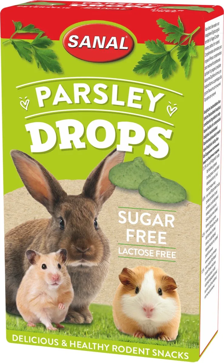 Drops Sugar Free - Knaagdiersnack - Peterselie 45 g van Sanal – productfoto