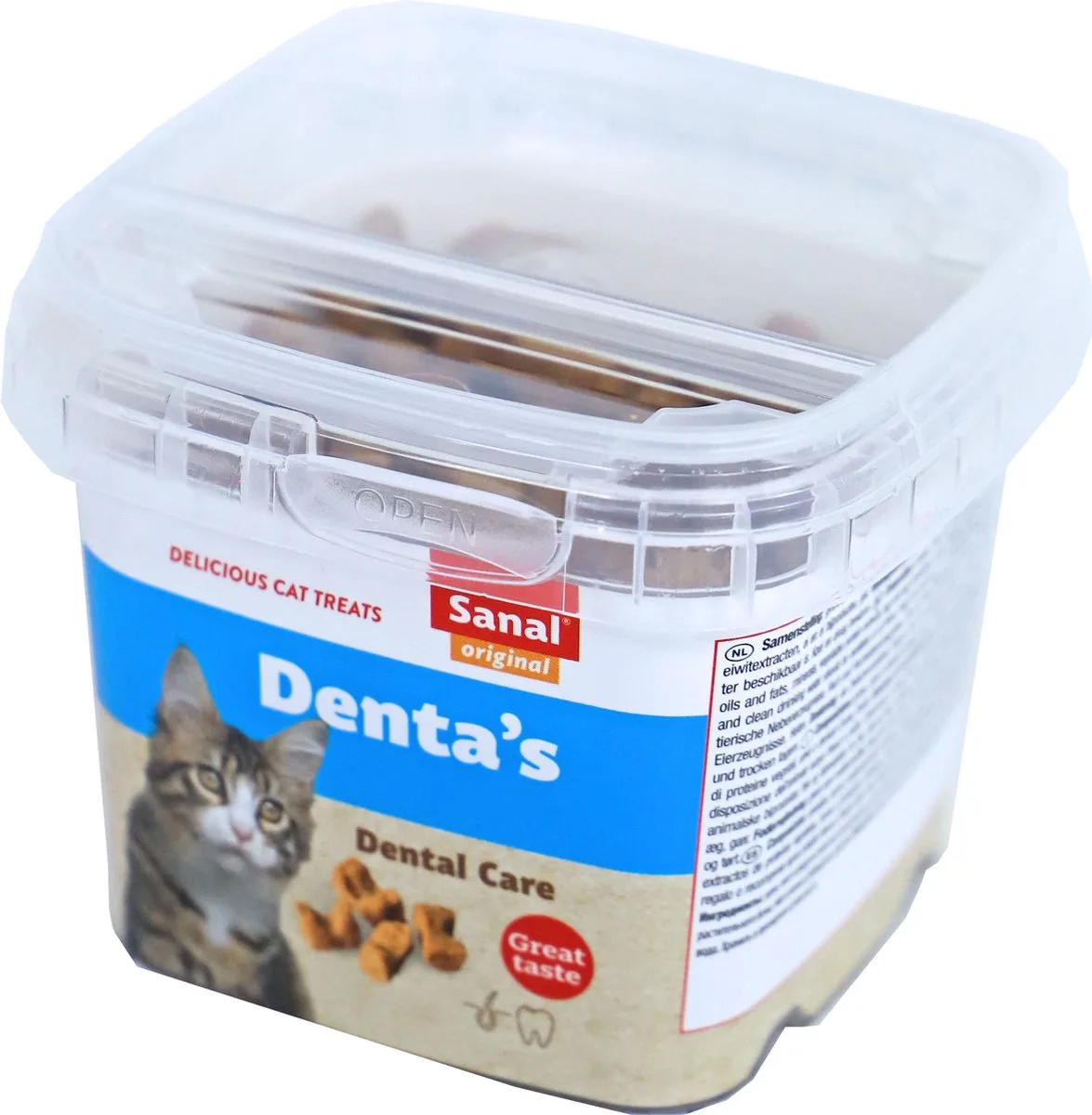 kat denta's cups, prijs per 2 emmertjes van 75 gram - 8,6 x 8,6 x 6,8cm fra Sanal – produktbillede