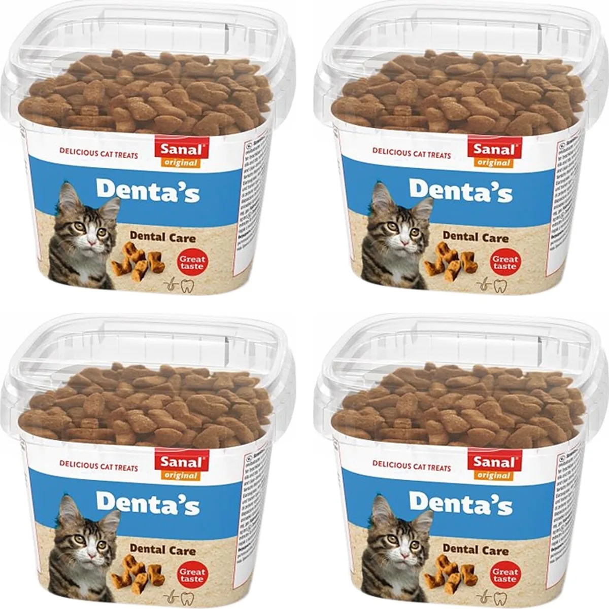 Kattenvoer Sanal Denta's Cup - Krokante Traktatie - 4 stuks - Voordeelset van Sanal – productfoto