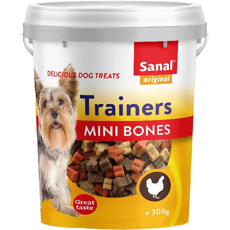 Glas Mit Kleinen Knochen Snacks Für Hunde 300g von Sanal – Produktfoto