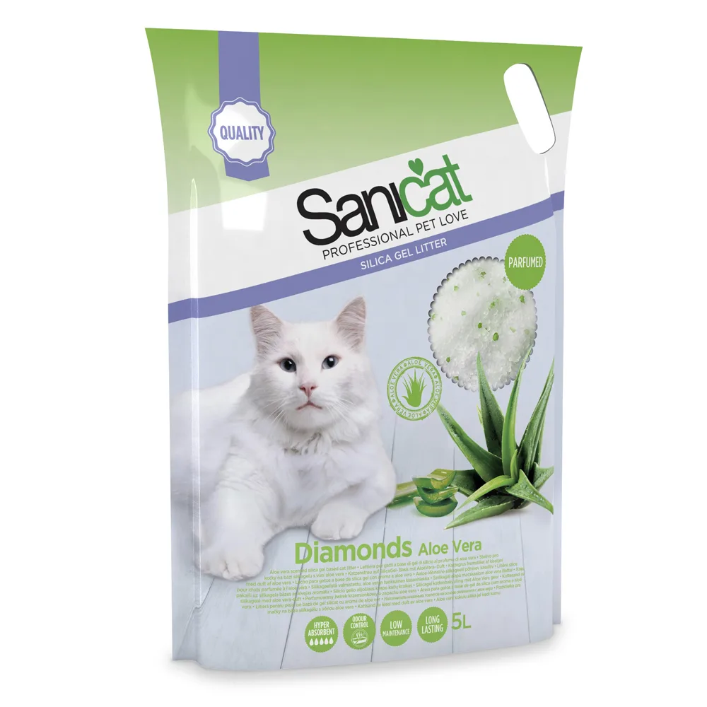5L Aloe Vera Sanicat Diamonds Kattenbakvulling by Sanicat – product photo