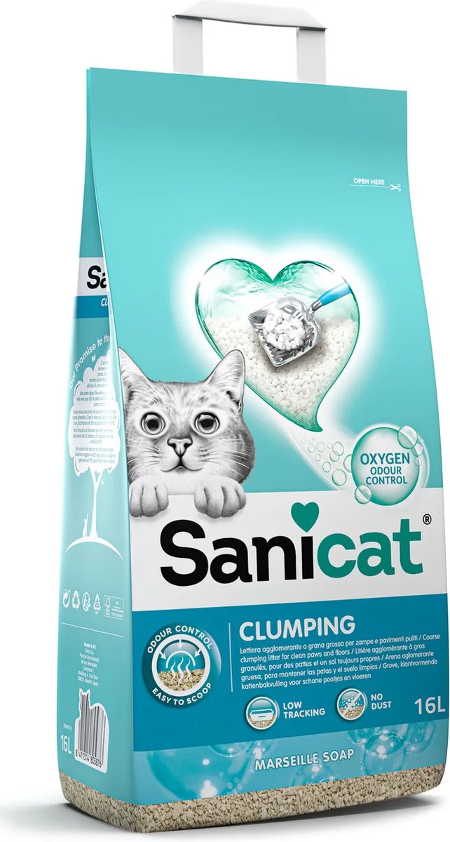 Clumping + Marsella Soap - Kattenbakvulling - 16 l by Sanicat – product photo